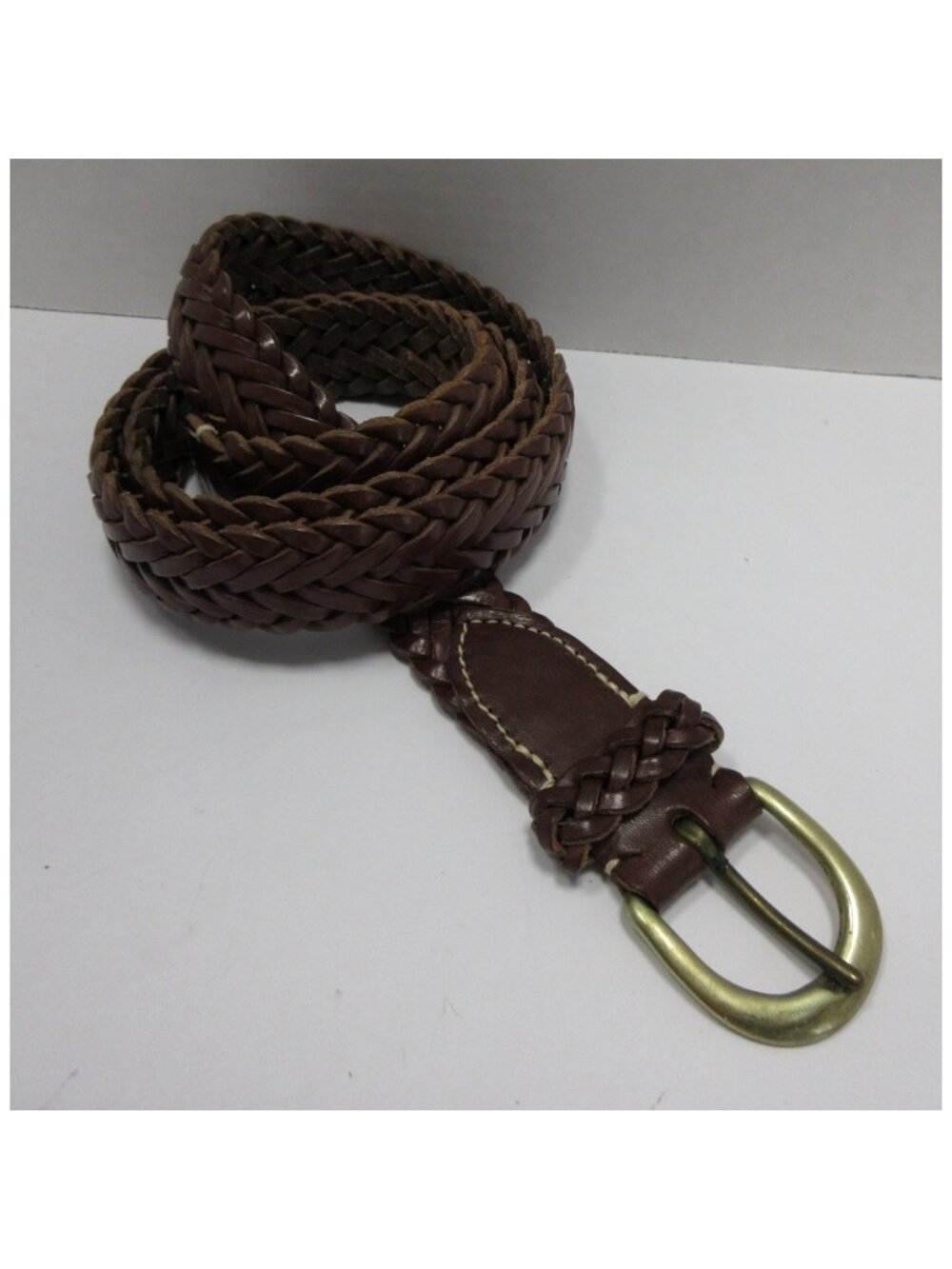 VINTAGE Polo Ralph Lauren Belt 40 Leather Braided Woven Pony England